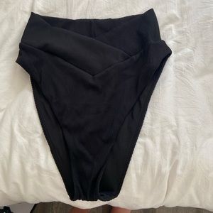NWT Aerie Ribbed Crossover High Cut Bikini Bottom